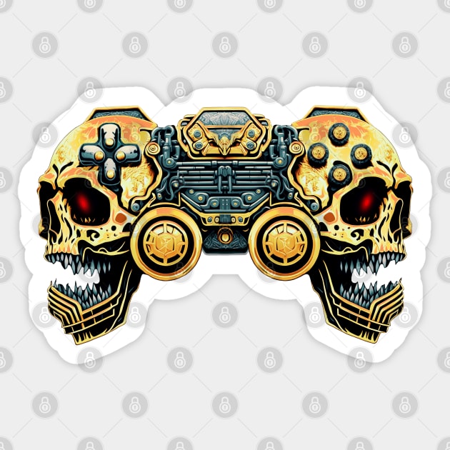 Evil Console Game Controller - Gold edition Sticker by AnAzArt